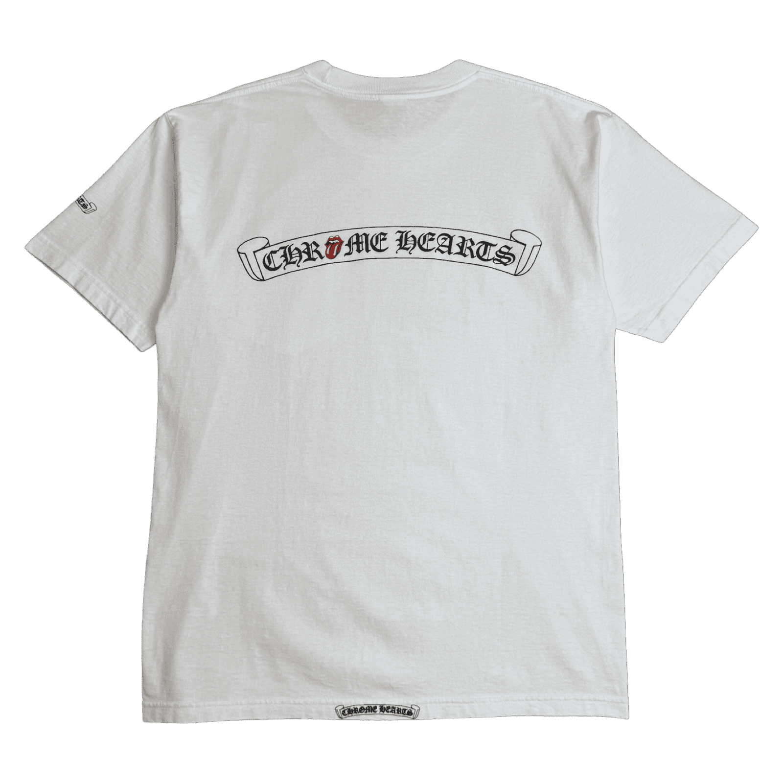 Vintage Chrome Hearts Rolling Stones Scroll Tee White