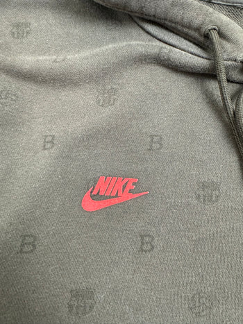 (L) Vintage Nike FC Barcelona Monogram Hoodie Brown