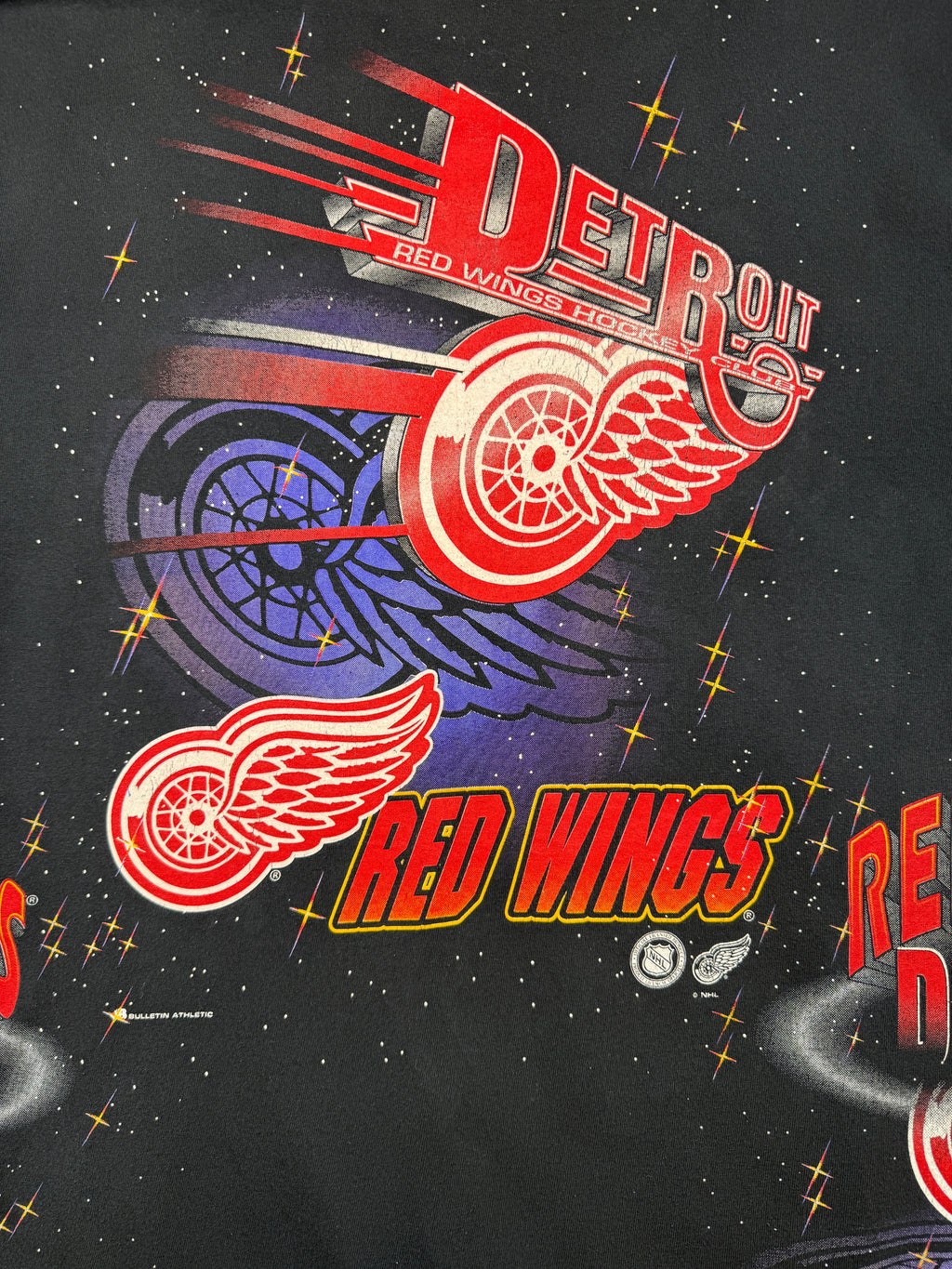 Vintage Detroit Red Wings AOP Tee Black