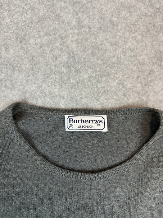 Women's Burberry Wool Knit Sweater Grey | Vitnage Clothing Store Canada