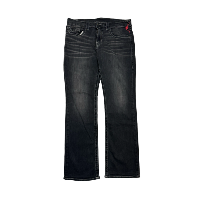 Vintage Y2k True Religion Straight Cut Denim Pants Black | Vitnage Clothing Store Canada