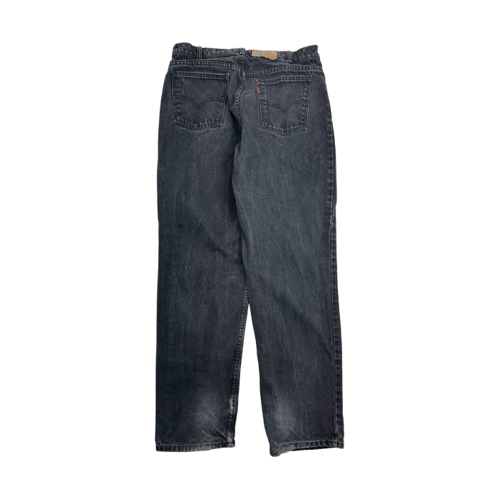 Vintage 634 Orange Tab Levis Denim Pants Black | Vitnage Clothing Store Canada