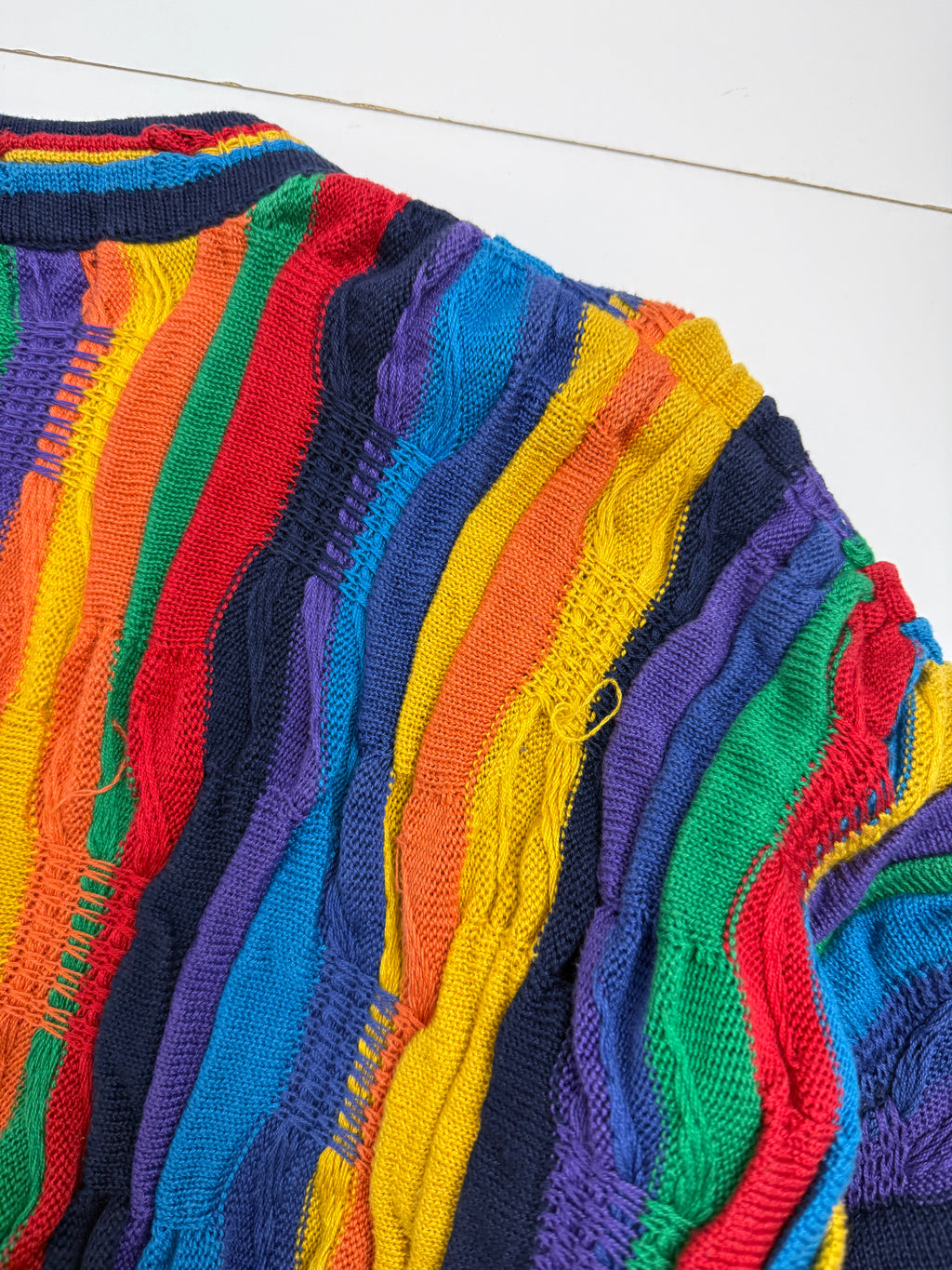 Vintage Tundra Coogi Style 3D Knit Multi