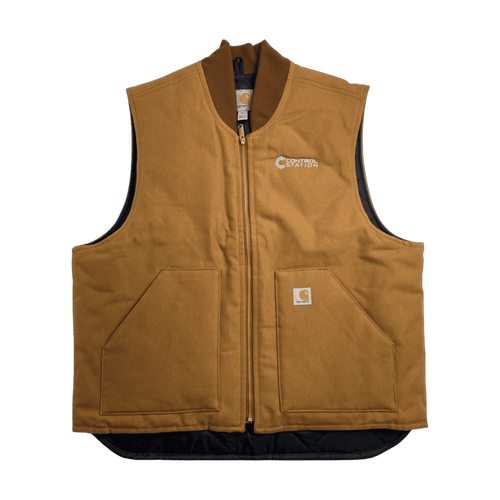 (XL) Carhartt Quilt Lined Vest Beige | Vintage Clothing Store Canada