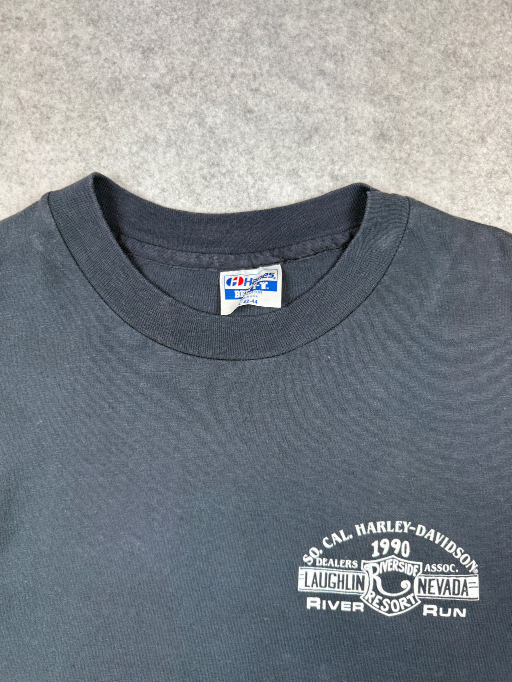 Vintage Harley Davidson 8th Annual River Run Tee Black
