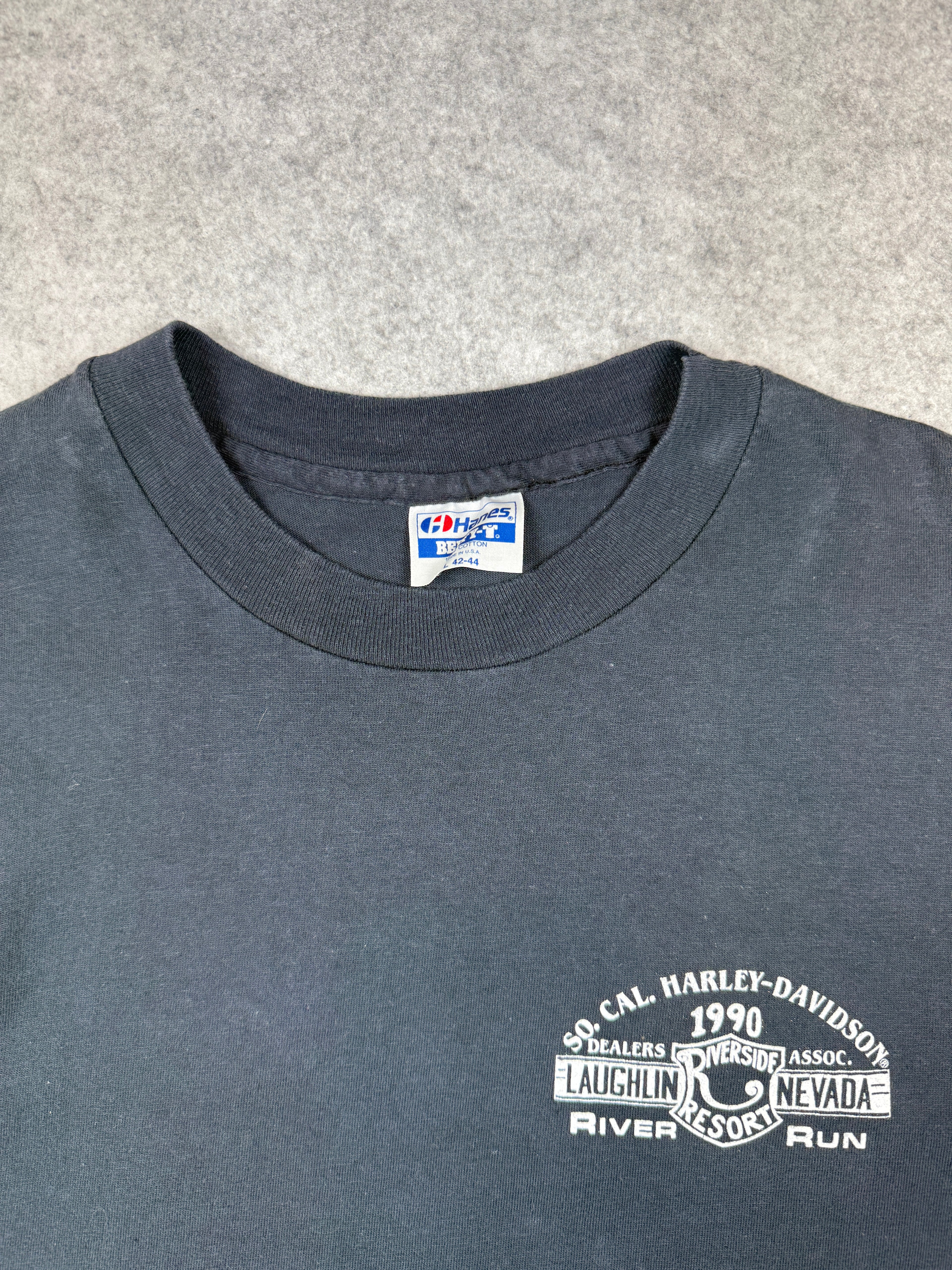 Vintage Harley Davidson 8th Annual River Run Tee Black