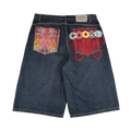 Coogi Embroidered Pocket Baggy Denim Shorts