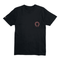 Chrome Hearts Red Horseshoe Cemetery Cross Pocket Tee Black