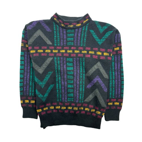 (M) Vintage Multi Coloured Knit Sweater | Vintage Clothing Store Canada