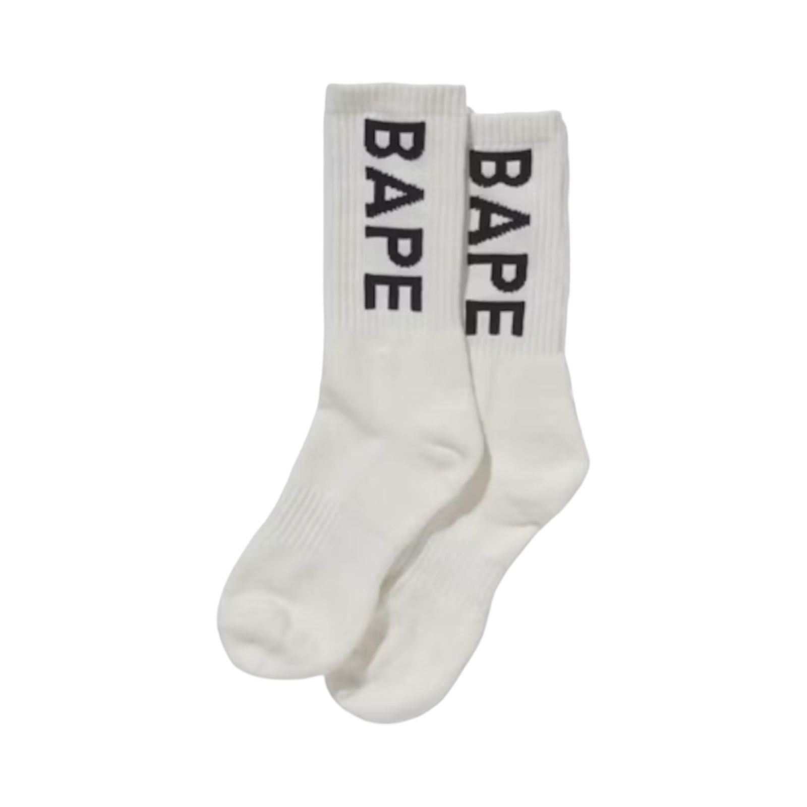 BAPE Premium Summer Bag Logo Socks White