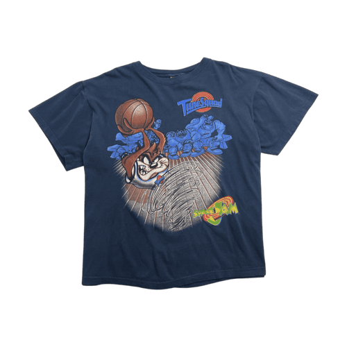 (L) Vintage 90s Space Jam Tune Squad Tee Navy | Vintage Clothing Store Canada