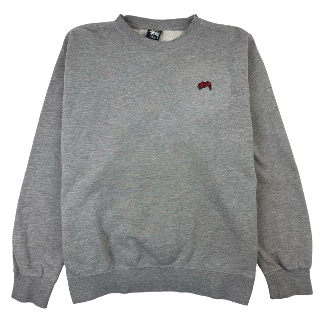 Stussy Embroidered Logo Sweatshirt Grey (USED)