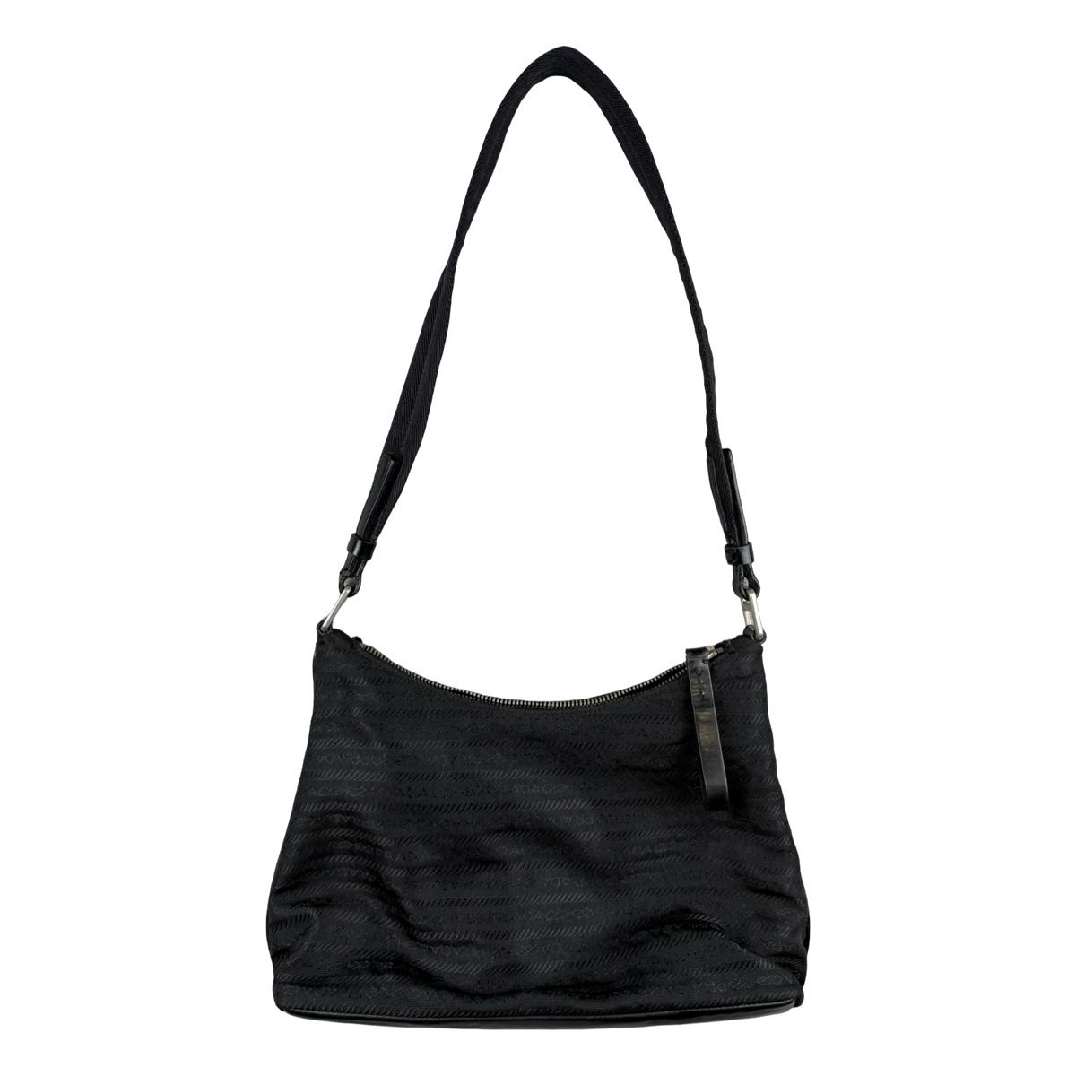 Prada Jacquard Shoulder Bag Black
