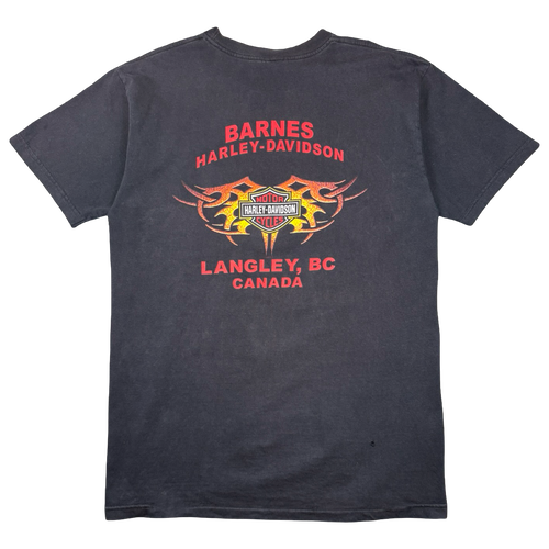 Vintage Harley Davidson Ribcage Flame Tee Black | Vintage Clothing Store Canada