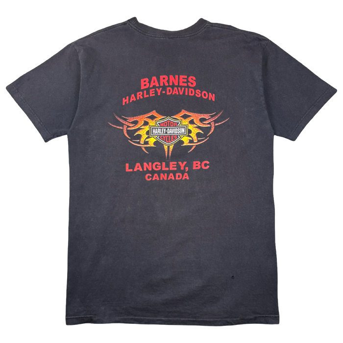 Vintage Harley Davidson Ribcage Flame Tee Black | Vitnage Clothing Store Canada