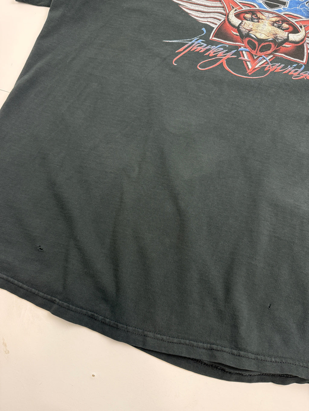 Vintage 2000s Harley Davidson Who Let The Hogs Out Tee Black