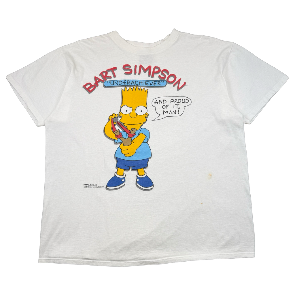 Vintage Simpsons Bart Underachiever Tee White