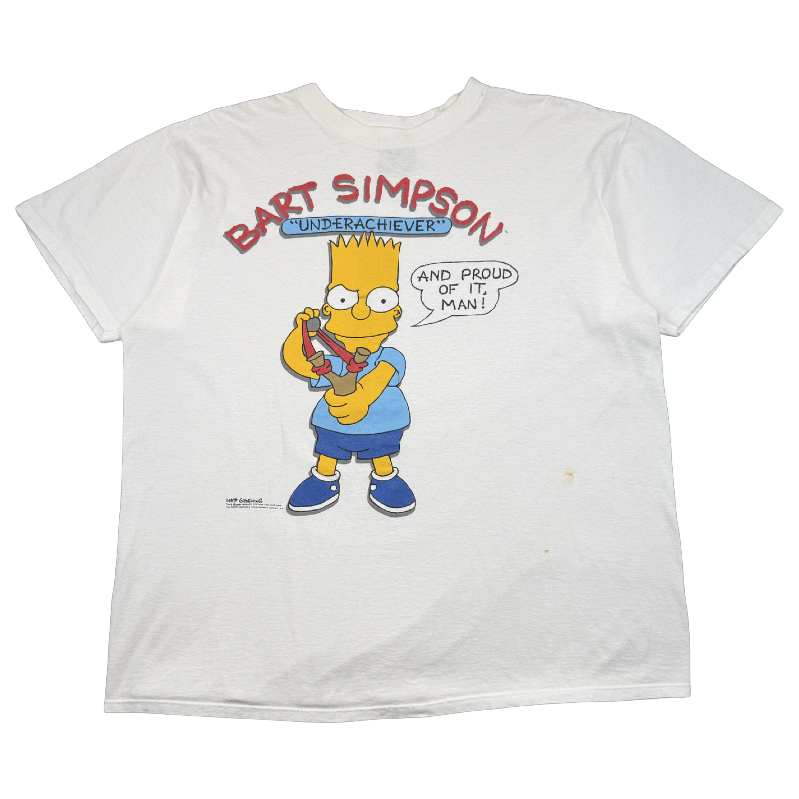 Vintage Simpsons Bart Underachiever Tee White
