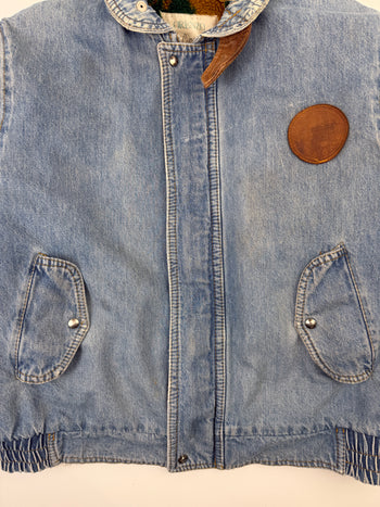Vintage Club Elegant Fleece Lined Denim Jacket