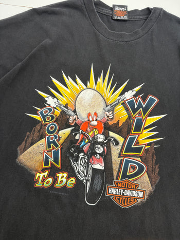 Vintage 2000 Harley Davidson Born to be Wild Tee Black