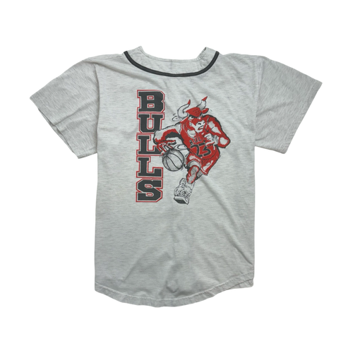 Vintage 90s Chicago Bulls Baseball Jersey Light Grey | Vintage Clothing Store Canada