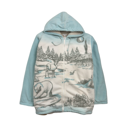 (XXL) Vintage Sherpa Lined Fleece ZIp-Up | Vintage Clothing Store Canada