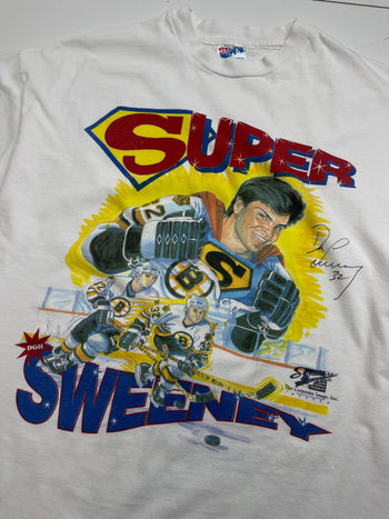 (XL) Vintage NHL Boston Bruins Don Sweeney Tee White