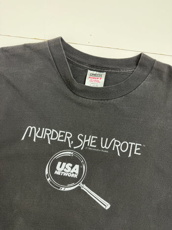 Vintage 1980's Murder She Wrote Tee Black