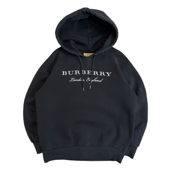 Burberry Embroidered London Hoodie Black (USED)