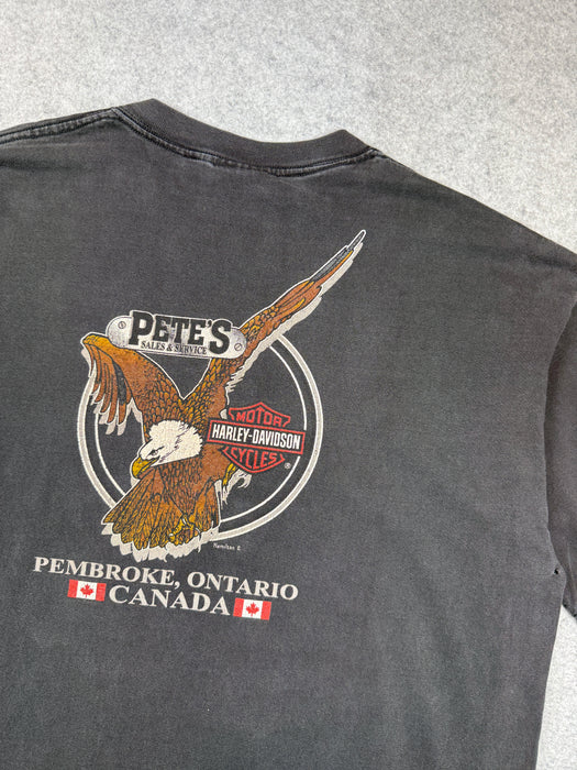 Vintage Harley Davidson Living Life At Full Throttle Tee Black | Vitnage Clothing Store Canada