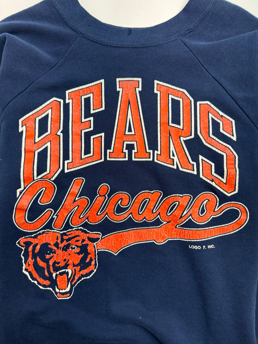 (XS) Vintage Chicago Bears Sweatshirt Navy | Vitnage Clothing Store Canada