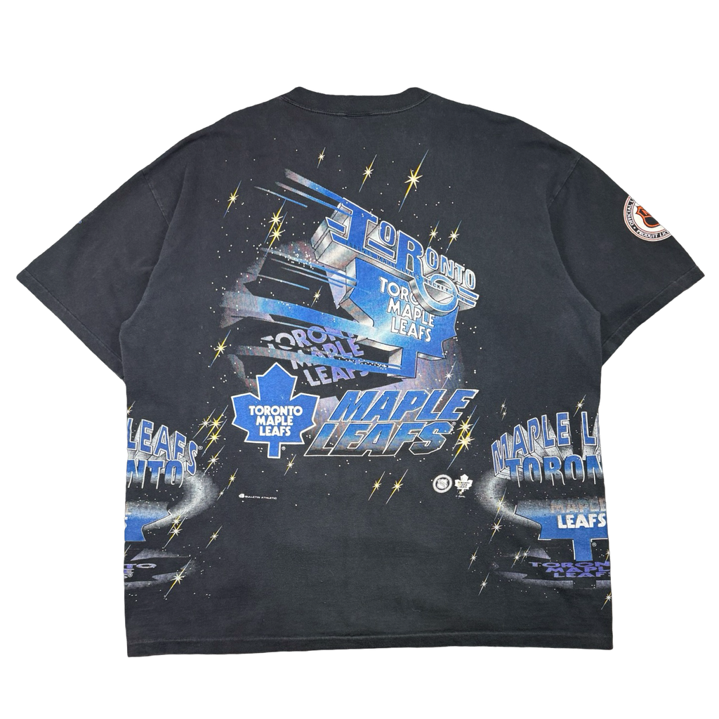 Vintage Toronto Maple Leafs Goalie AOP Tee Black