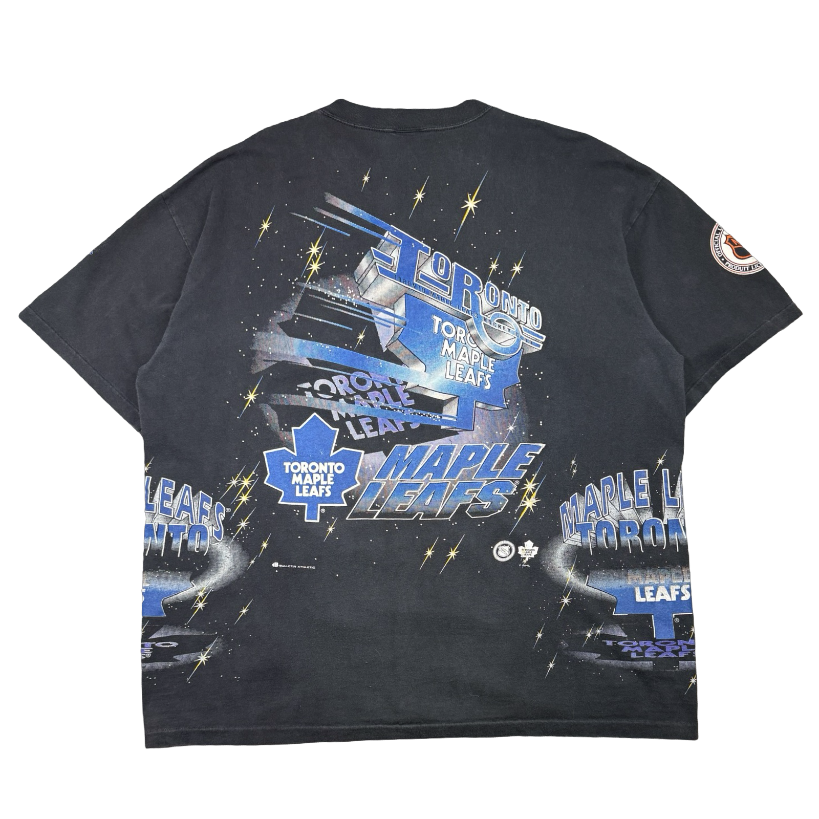 Vintage Toronto Maple Leafs Goalie AOP Tee Black