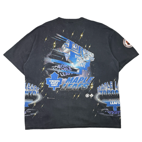 Vintage Toronto Maple Leafs Goalie AOP Tee Black