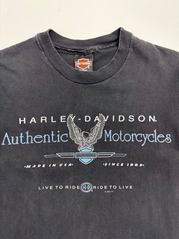 (S) Vintage '87 Countrys Harley Davidson Tee Black