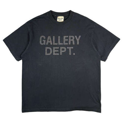 Gallery Dept OG Glitter Logo Tee Black (USED) | Vintage Clothing Store Canada