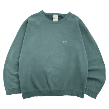 Vintage 90s Nike Mini Side Swoosh Sweatshirt Green