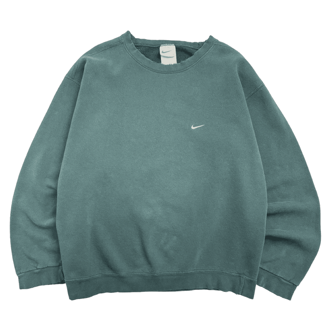 Vintage 90s Nike Mini Side Swoosh Sweatshirt Green