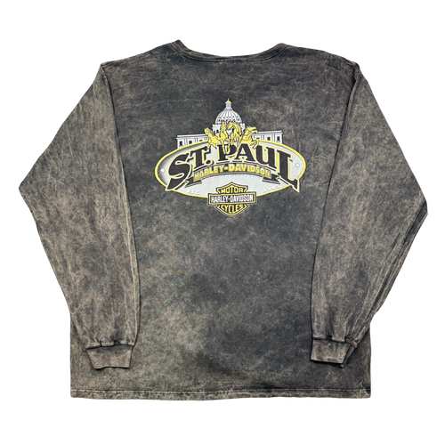 Vintage Harley Davidson St Paul Acid Wash L/S Tee | Vintage Clothing Store Canada