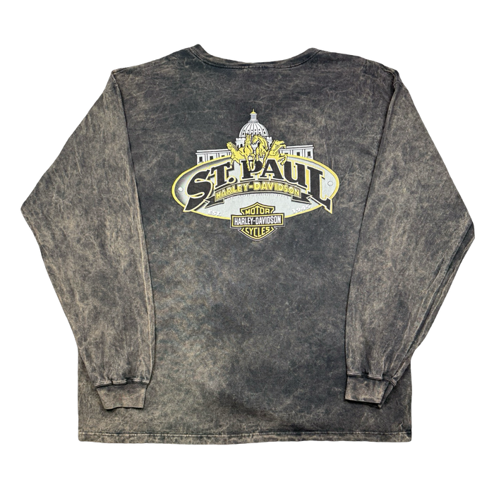 Vintage Harley Davidson St Paul Acid Wash L/S Tee | Vitnage Clothing Store Canada