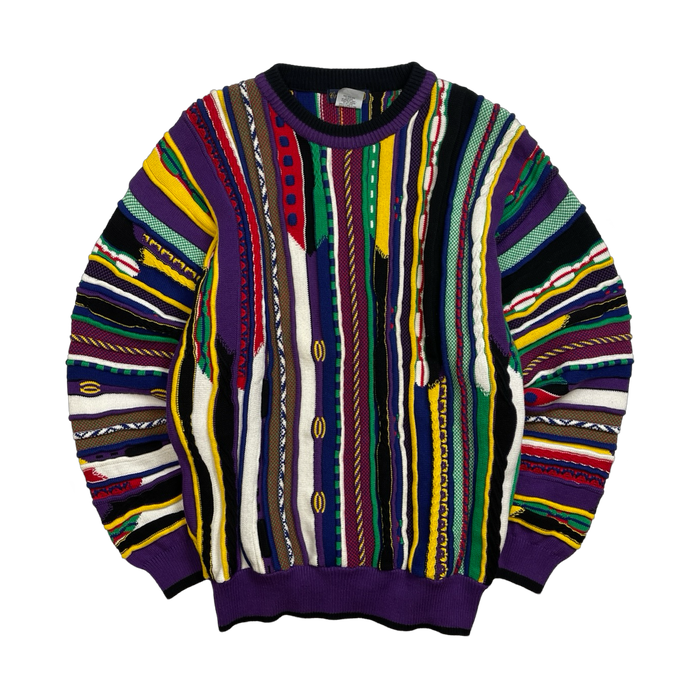 Vintage Crossings 3D Textured Knit Sweater Multi | Vitnage Clothing Store Canada