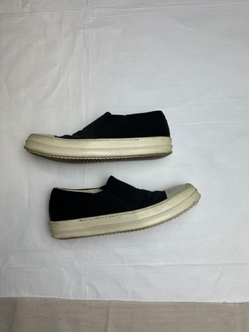 Rick Owen’s DRKSHDW Boat Slip On Black Milk (USED, NO BOX)