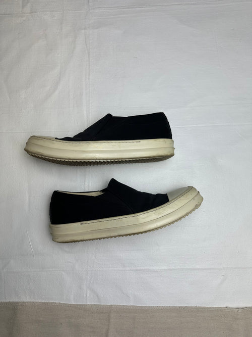 Rick Owen’s DRKSHDW Boat Slip On Black Milk (USED, NO BOX) | Vintage Clothing Store Canada