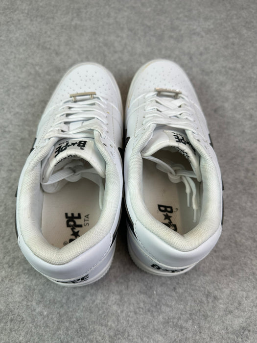 Bapesta Low M2 White Black (USED) | Vitnage Clothing Store Canada
