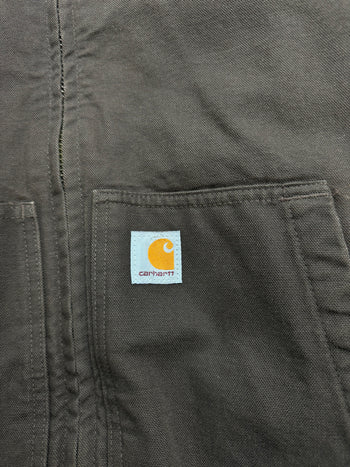 (XL) Carhartt Insulated Hooded Jacket Brown