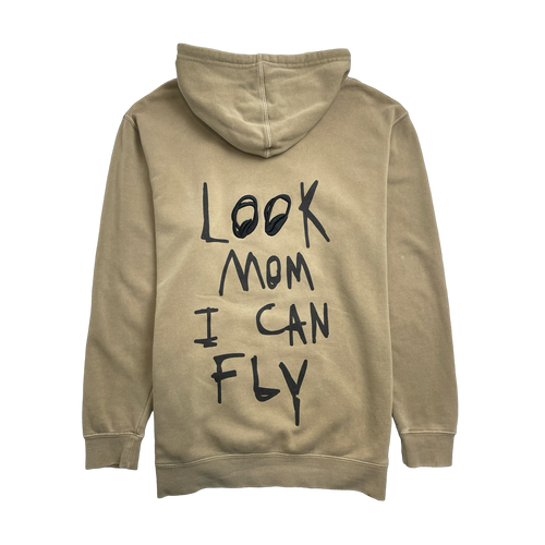 Travis Scott Astroworld Look Mom I Can Fly Hoodie Tan (USED) | Vintage Clothing Store Canada