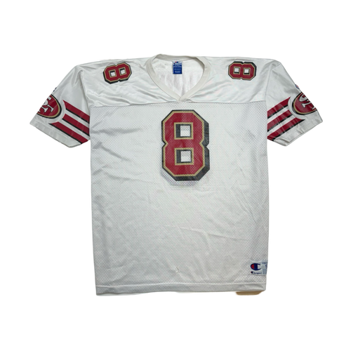 (XL) Vintage NFL San Francisco 49ers Steve Young Football Jersey White | Vintage Clothing Store Canada