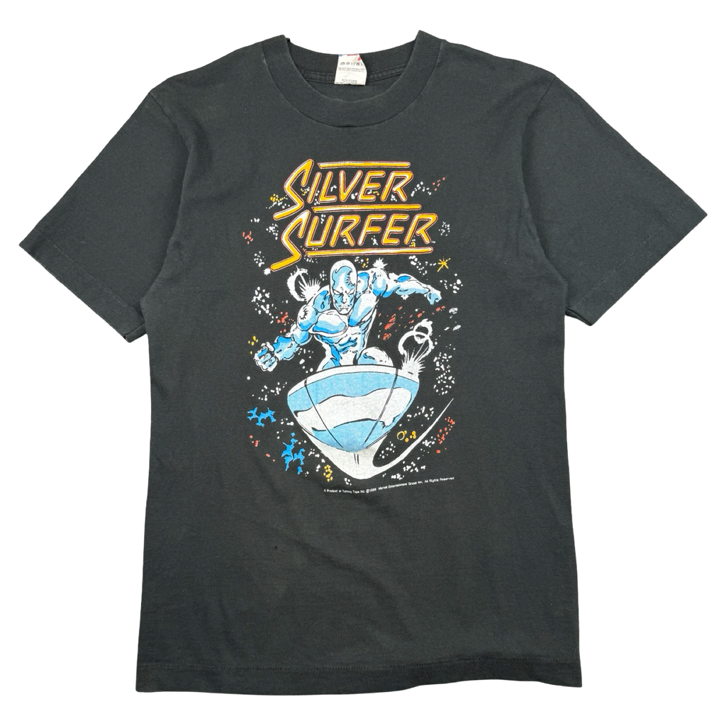 Vintage 1988 Silver Surfer Tee Black