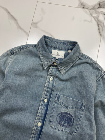 OVO Chest Logo Button-Up Denim