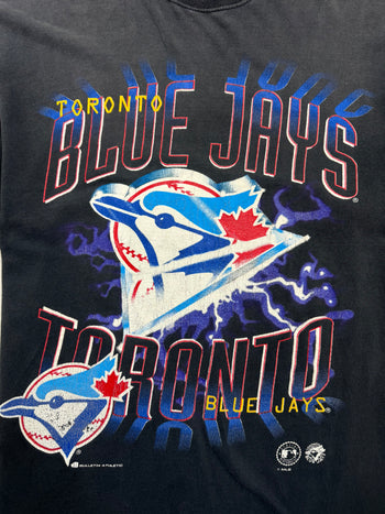 (M) Vintage 90s Toronto Blue Jays Tee Faded Black